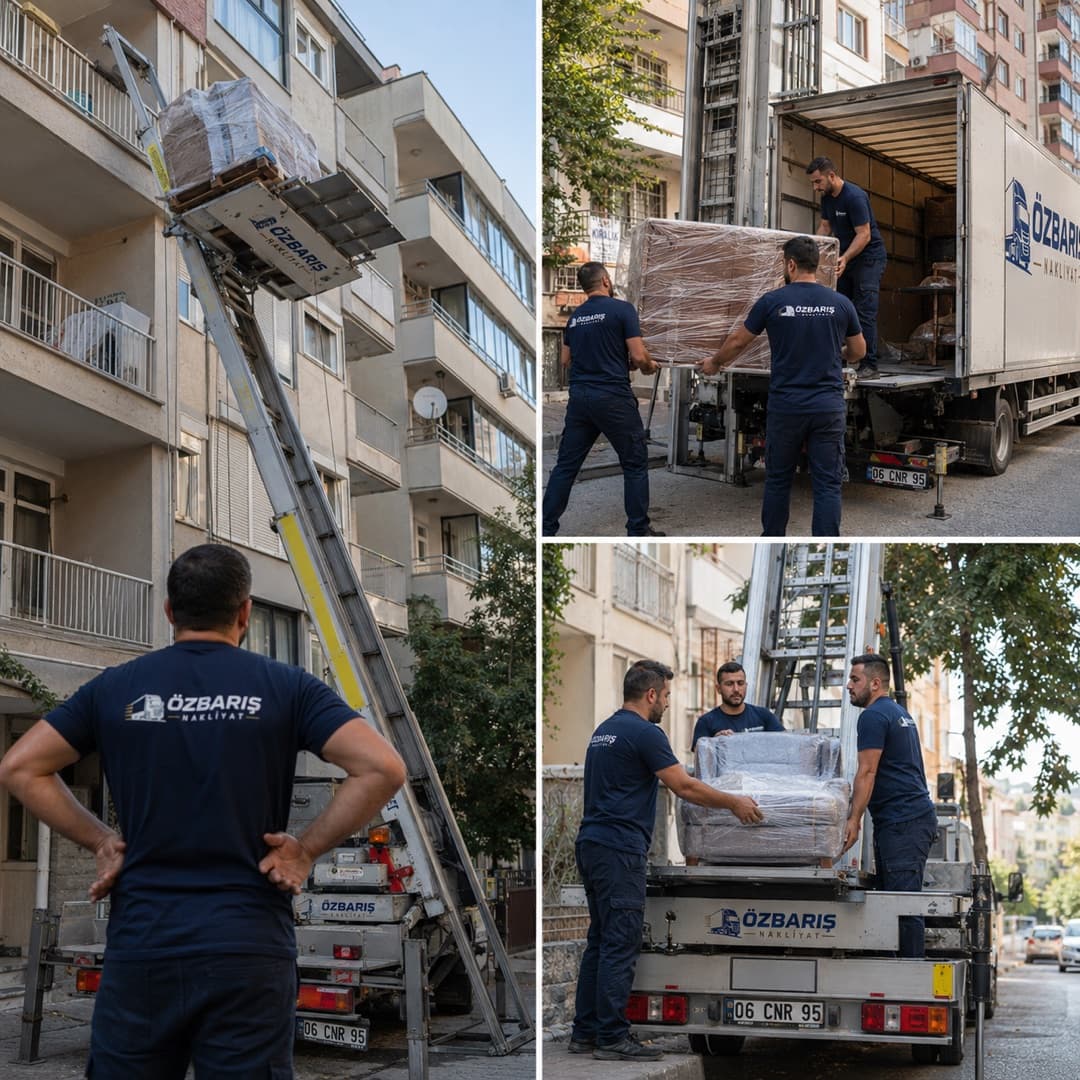 Ankara nakliyat çalışması 3 — evden eve, ofis ve asansörlü taşıma | Özbarış Nakliyat