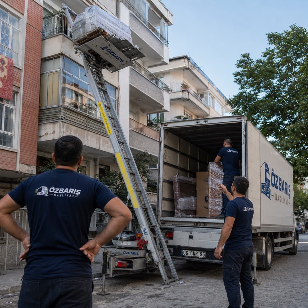Ankara nakliyat çalışması 4 — evden eve, ofis ve asansörlü taşıma | Özbarış Nakliyat